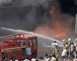 fire in timber market in indore
